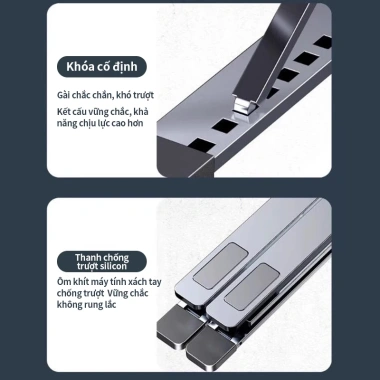 Giá đỡ máy tính bảng tản nhiệt nhôm gấp gọn 3 chân kép cho iPad & Laptop - 59.000₫ 4 Giá đỡ máy tính bảng tản nhiệt nhôm gấp gọn 3 chân kép cho iPad & Laptop - 59.000₫ 4