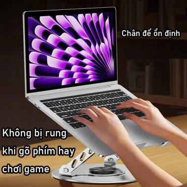 Giá đỡ máy tính bảng xoay 360° kim loại, hỗ trợ laptop, giá chỉ 148.000₫ 8