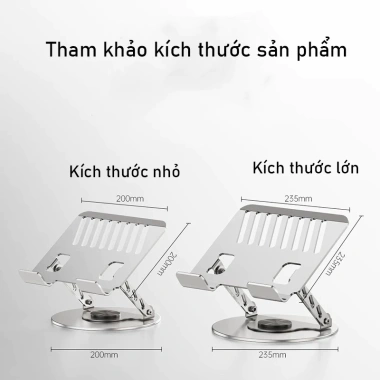 Giá đỡ máy tính bảng xoay 360° kim loại, hỗ trợ laptop, giá chỉ 148.000₫ 9