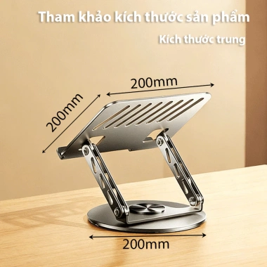 Giá đỡ máy tính bảng xoay 360° kim loại, hỗ trợ laptop, giá chỉ 148.000₫ 10