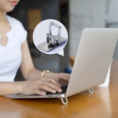 Giá đỡ máy tính xách tay Mini di động cho MacBook, gập lại vô hình, 59.400₫ 3