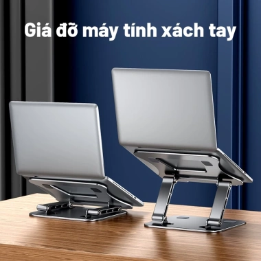 Giá Đỡ Máy Tính Xách Tay Nhôm Gấp Gọn - Tương Thích 10-17 inch, Nâng Thoải Mái, 229k 3