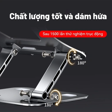 Giá Đỡ Máy Tính Xách Tay Nhôm Gấp Gọn - Tương Thích 10-17 inch, Nâng Thoải Mái, 229k 4