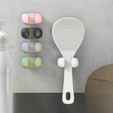 Giá Đỡ Muỗng Xới Cơm Silicone Đa Năng Dán Tường - Tiện Lợi, Chỉ 25.000₫