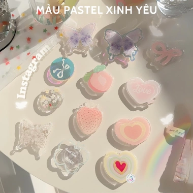 Giá Đỡ Nhẫn Đeo iPhone Acrylic Ringke Griptok Popsocket iRing Dễ Thương BESTPLUS - 21.000₫
