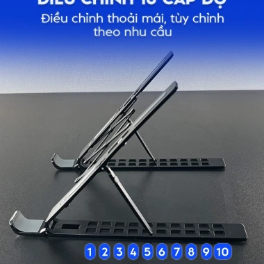 Giá đỡ nhôm GoldTech N6 cho Laptop & iPad – Điều chỉnh cao, tản nhiệt, giảm 20%