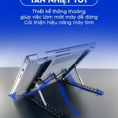 Giá đỡ nhôm GoldTech N6 cho Laptop & iPad – Điều chỉnh cao, tản nhiệt, giảm 20%