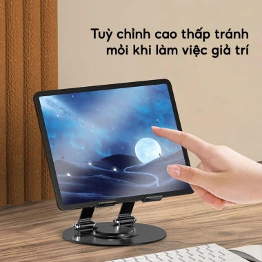 Giá Đỡ SMTech Xoay 360 Nhôm Gấp Gọn cho iPad, Tablet & Máy Tính Bảng - Giá 64.868₫