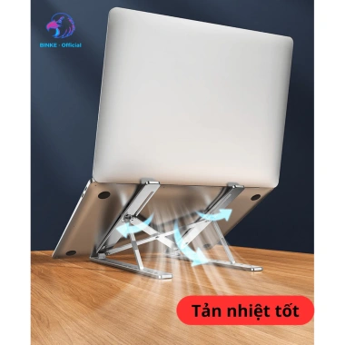 Giá đỡ tản nhiệt laptop BINKE – Kệ đỡ MacBook, iPad nhôm, điều chỉnh độ cao, giảm 22%