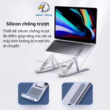 Giá đỡ tản nhiệt laptop BINKE – Kệ đỡ MacBook, iPad nhôm, điều chỉnh độ cao, giảm 22%