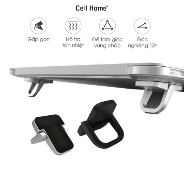 Giá đỡ tản nhiệt Laptop chân đế mini siêu mỏng gấp gọn - Bộ 2 cái, chỉ 63.000₫