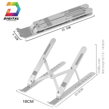 Giá Đỡ Tản Nhiệt Laptop iPad Xếp Gọn Thông Minh, Hợp Kim Cao Cấp, Chắc Chắn 139k 3