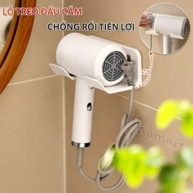 Giá Đỡ Treo Máy Sấy Tóc Hamart Dán Tường – Lỗ Móc Đầu Cắm, Chống Rối Dây, Rảnh Tay, 9.900₫ 4