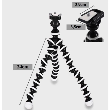 Giá đỡ tripod 3 chân bạch tuộc 260x50x50 cho điện thoại, camera hành trình - tặng khung, chỉ 62.000₫