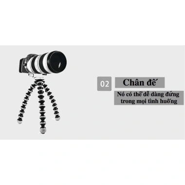 Giá đỡ tripod 3 chân bạch tuộc 260x50x50 cho điện thoại, camera hành trình - tặng khung, chỉ 62.000₫ 7 Giá đỡ tripod 3 chân bạch tuộc 260x50x50 cho điện thoại, camera hành trình - tặng khung, chỉ 62.000₫ 7