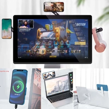 Giá đỡ từ tính laptop-điện thoại 2 trong 1, mở rộng màn hình kép, điều chỉnh, 69.000