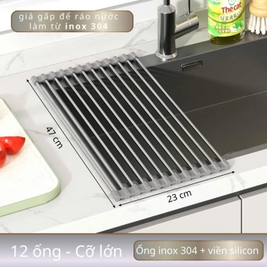 Giá inox 304 không gỉ CJ-074 - Gác bồn rửa, úp chén bát, đựng hoa quả đa năng, tiết kiệm không gian, giá chỉ 91.000₫ 10 Giá inox 304 không gỉ CJ-074 - Gác bồn rửa, úp chén bát, đựng hoa quả đa năng, tiết kiệm không gian, giá chỉ 91.000₫ 10