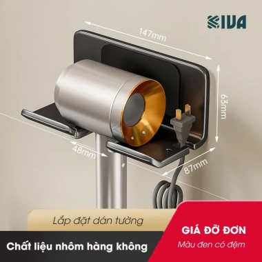 Giá kệ máy sấy KIVA nhôm hàng không treo tường - Chỉ 75.000₫ giảm từ 94.500₫