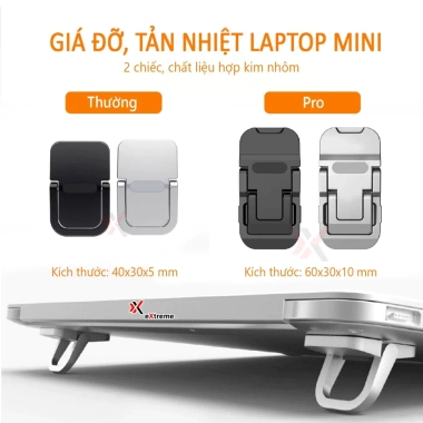 Giá Kê Tản Nhiệt Laptop Mini eXtreme GL1x01 Đối Lưu Không Khí - Đế Heatsink MacBook chỉ 35.900₫