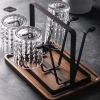 Giá phơi cốc thép 6 móc sắp xếp, hộp đựng thủy tinh, đầu cao su bảo vệ - Giảm giá 103.400₫