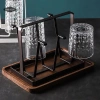 Giá phơi cốc thép 6 móc sắp xếp, hộp đựng thủy tinh, đầu cao su bảo vệ - Giảm giá 103.400₫ 6