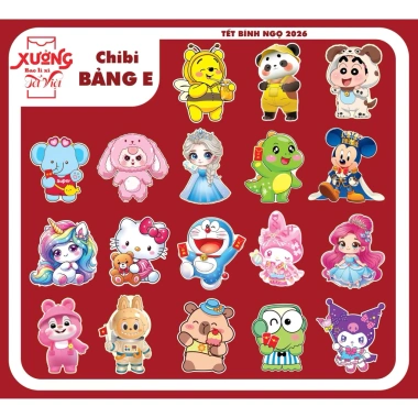 Giá Sỉ 1.000 Bao Lì Xì Chibi 2.026 - Labubu Hoạt Hình 100 Chibi - Chỉ 199.000₫
