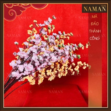 Giá sỉ cành hoa Mai đào giả 1m Loại 1 không rụng, trang trí Tết 2.026, 16.600₫