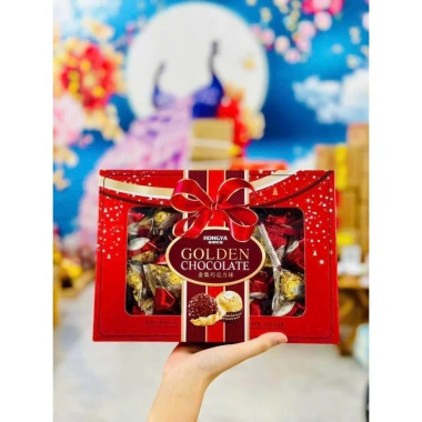 Giá Si Hộp Sô cô la Hongya Golden Chocolate 208g Ferrero Rocher Hạt Phỉ - Giá chỉ 65.520đ, Rẻ Vô Địch