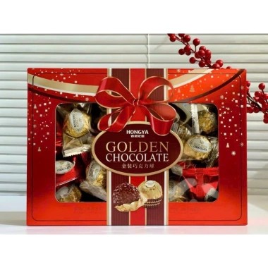 Giá Si Hộp Sô cô la Hongya Golden Chocolate 208g Ferrero Rocher Hạt Phỉ - Giá chỉ 65.520đ, Rẻ Vô Địch