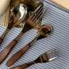 Giả Tay Cầm Gỗ 316 Thìa Inox Nĩa Retro Bộ Đồ Ăn Cao Cấp Cho Nhà Hàng và Khách Sạn Phương Tây 7