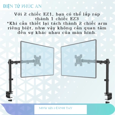 Gia treo 2 man hinh LCD M052S 17-27 inch, xoay 360 do, gia re hon F160 H180 F195A, chi 380.000 VND