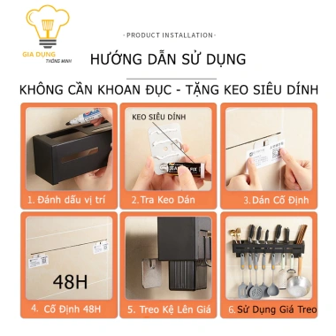 Giá treo bếp inox không gỉ - Cài dao, kéo, tặng keo dán cường lực MKS021 - 71.000₫ 9 Giá treo bếp inox không gỉ - Cài dao, kéo, tặng keo dán cường lực MKS021 - 71.000₫ 9