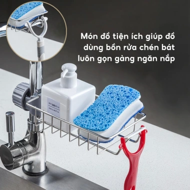 Giá Treo Bồn Rửa Chén Bát Đa Năng JYoohome - Kệ Inox Không Khoan Vít, Giúp Bếp Gọn Gàng, Giá 38.000₫ 2 Giá Treo Bồn Rửa Chén Bát Đa Năng JYoohome - Kệ Inox Không Khoan Vít, Giúp Bếp Gọn Gàng, Giá 38.000₫ 2