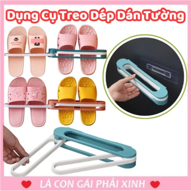 Giá treo dép 3 ngăn cao cấp gấp gọn - Kệ treo giày dép, khăn tắm đa năng nhựa dán tường 27.100₫