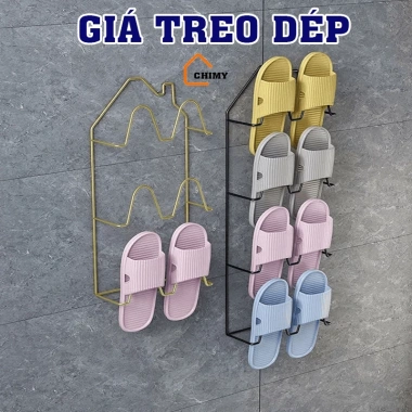 Giá treo dép 4 tầng tiện lợi, sơn tĩnh điện kèm miếng dán - Chỉ 74.999₫