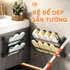 Giá Treo Dép Gắn Tường Đa Năng - Kệ Treo Khăn Thép Không Gỉ, Gấp Gọn Tiện Lợi, 70.000₫