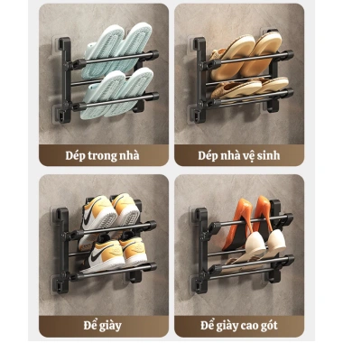 Giá Treo Dép Gắn Tường Đa Năng - Kệ Treo Khăn Thép Không Gỉ, Gấp Gọn Tiện Lợi, 70.000₫ 5 Giá Treo Dép Gắn Tường Đa Năng - Kệ Treo Khăn Thép Không Gỉ, Gấp Gọn Tiện Lợi, 70.000₫ 5