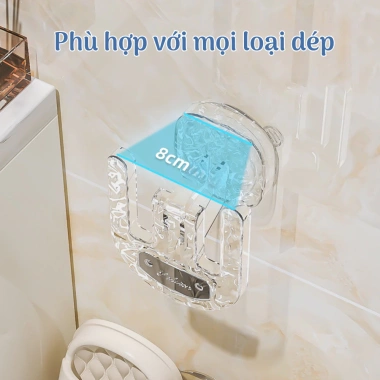 Giá treo dép phòng tắm HPS gắn tường không khoan, móc chữ U gọn gàng, chịu lực tốt - Giá 50.000đ