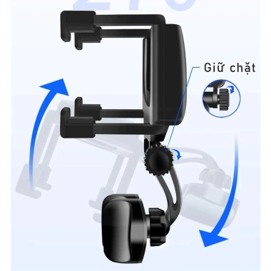 Giá treo điện thoại xoay 360 độ trên ô tô - Tùy chỉnh góc xoay, giá 171.779 VND