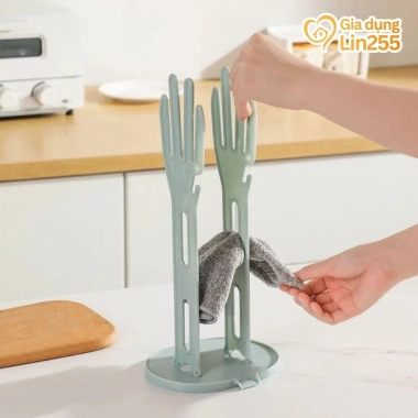 Giá treo găng tay cao su ráo nước, móc vắt khăn 29.000đ - Tiết kiệm cho nhà bếp