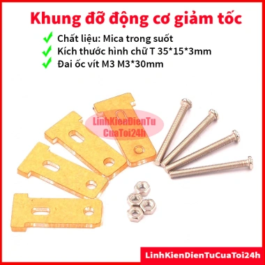 Giá treo, giá đỡ, khung động cơ giảm tốc vàng mica – Bền, chịu tải, chỉ 14.269₫ 5