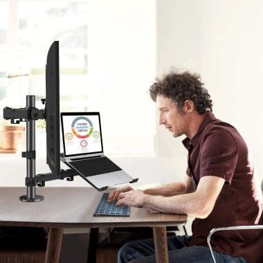 Giá Treo Màn Hình 17-32 Inch và Giá Đỡ Laptop, Tải Trọng 8Kg, Tay 38cm - Giá 160k