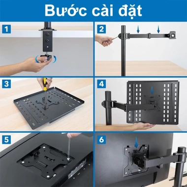 Giá treo màn hình 17-34 inch kèm giá đỡ laptop, tải trọng 8kg - Giá chỉ 102.000₫ 7 Giá treo màn hình 17-34 inch kèm giá đỡ laptop, tải trọng 8kg - Giá chỉ 102.000₫ 7