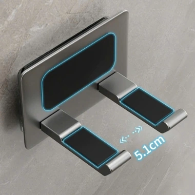 Giá Treo Máy Sấy Tóc Dán Tường HIKARI Nhôm Chống Gỉ, Không Khoan Đục – 56.056