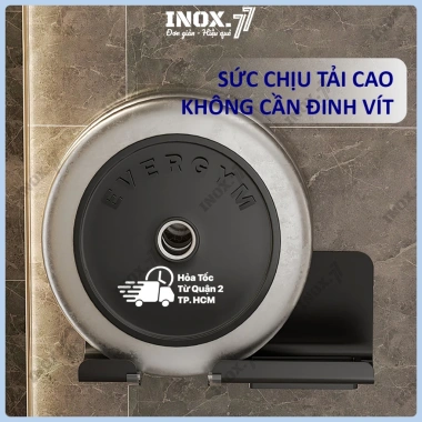 Giá treo máy sấy tóc dán tường - Kệ đỡ có ngăn để đồ tiện lợi, giá 55.000đ