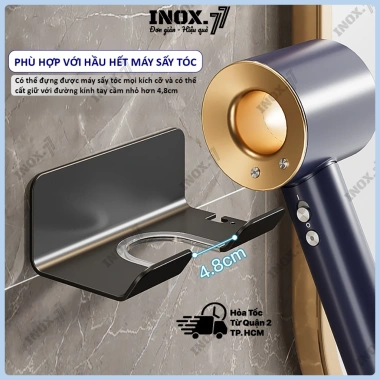 Giá treo máy sấy tóc dán tường - Kệ đỡ có ngăn để đồ tiện lợi, giá 55.000đ 9 Giá treo máy sấy tóc dán tường - Kệ đỡ có ngăn để đồ tiện lợi, giá 55.000đ 9