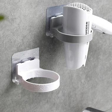 Giá Treo Máy Sấy Tóc Dán Tường - Miếng Dán Siêu Dính, Kệ Tiện Lợi, Giá 49k 3