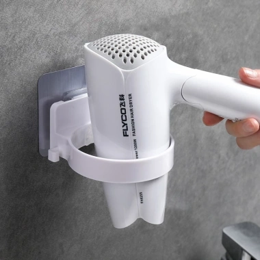 Giá Treo Máy Sấy Tóc Dán Tường - Miếng Dán Siêu Dính, Kệ Tiện Lợi, Giá 49k 4