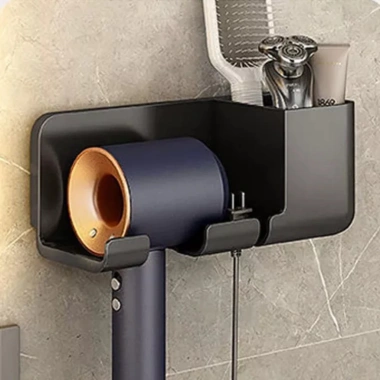 Giá Treo Máy Sấy Tóc Dán Tường Nhà Tắm Đa Năng Loại Lớn, Ngăn Đựng Đồ Tiện Lợi – Ưu Đãi 64.600₫