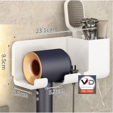 Giá treo máy sấy tóc dán tường nhà tắm - Kệ đỡ đa năng tiện lợi, giảm giá từ 31k xuống 25k